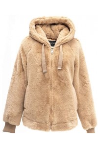Women's Faux Fur Fleece Coat, Fall and Winter Fashion 2021, The Sherpa Shearling Fuzzy Jacket with Hood