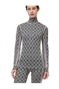 Naturwool Women's Merino Wool Base Layer Tops Midweight Half Zip Thermal Wool Shirt