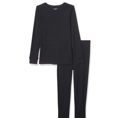 Black Women's Thermal Long Underwear Set Black Women's Thermal Long Underwear Set
