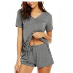 Women's Shorts Pajama Set Short Sleeve Sleepwear Nightwear Pjs Women's Shorts Pajama Set Short Sleeve Sleepwear Nightwear Pjs