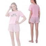 Pajamas Set For Women-Summer PJS Cartoon Print Short Sleeve Sleepwear Set Soft Nightwear Pajamas Set For Women-Summer PJS Cartoon Print Short Sleeve Sleepwear Set Soft Nightwear